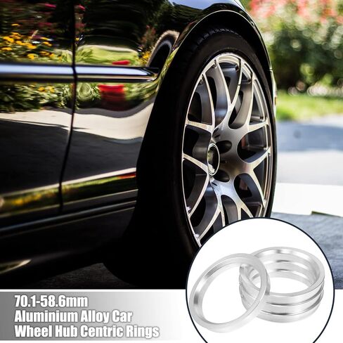 X AUTOHAUX 4pcs OD 70.1mm to ID 65.1mm Aluminum Alloy Car Hub Centric Rings Wheel Bore Center Spacer in Saudi Arabia