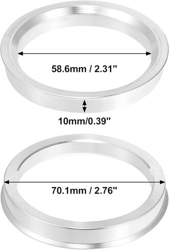 X AUTOHAUX 4pcs OD 70.1mm to ID 65.1mm Aluminum Alloy Car Hub Centric Rings Wheel Bore Center Spacer in Saudi Arabia