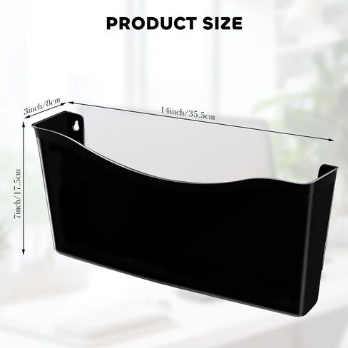 8 Pcs Clear Acrylic File Holder Wall Organizer Expandable Pocket Wall File Set Hanging File Organizer Wall Mount File Holder Wall Hanging File Organizer for Office Home Classroom (Clear) in Saudi Arabia