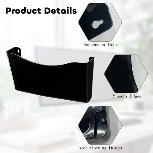 8 Pcs Clear Acrylic File Holder Wall Organizer Expandable Pocket Wall File Set Hanging File Organizer Wall Mount File Holder Wall Hanging File Organizer for Office Home Classroom (Clear) in Saudi Arabia