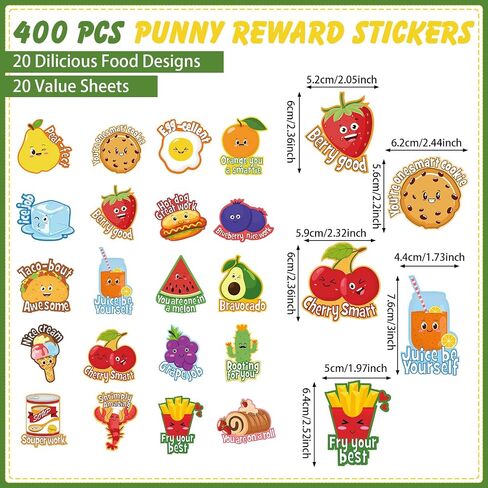400 جهاز كمبيوتر شخصى ملصقات مكافأة Punny للطلاب ملصقات مكافأة المعلم للأطفال موضوع الغذاء تحفيزية فئة المكافآت لطيف حافز التورية إلهام ملصقات إيجابية الفينيل اللوازم للطلاب in Saudi Arabia
