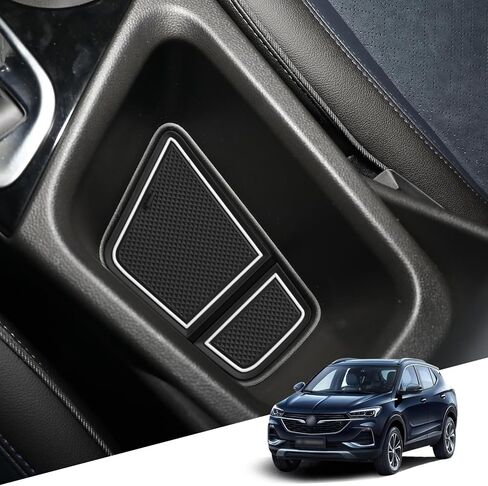 بطانة وحدة التحكم المركزية لعام 2024 2025 ملحقات Buick Encore GX حامل الأكواب إدراج فتحة الباب وفتحة الأكواب وبطانات جيب الباب ووسادة غير قابلة للانزلاق 16 قطعة (أبيض) in Kuwait
