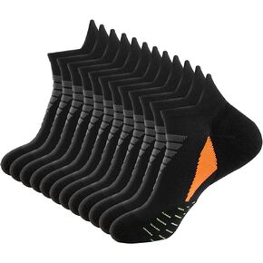 Ankle Running Athletic Socks for Men 9-12 Light Compression Socks Men Women Low Cut Sport Breathable Socks 6 Pairs