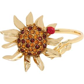 Betsey Johnson Womens Sunflower Bangle Bracelet