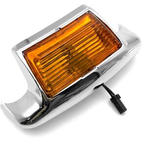 For Harley Electra Glide Ultra Classic FLHTCU Heritage Softail Classic Motorcycle Front Rear Fender Tip Light Tailing Edge Driving Brake LED Light (Front, Amber)