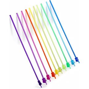 10PCS Children Finger Reading Stick Point Reading Pen Kindergarten Student Teacher Teaching Reading Picture Book Finger Shape Mini Pointer Stick (A-Transparent)