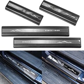 Door Sill Entry Guards Compatible with for Ford Bronco 4 Door 2021 2022 2023 2024 Door Sill Edge Scuff Plate Threshold Protector Trim Stickers with Reflective