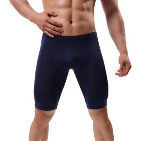 Men's Compression Legging Capris Running Tights Low Rise Mesh Gym Training Shorts