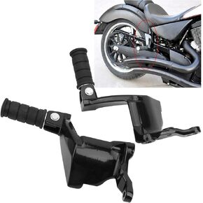 Akozon CNC Foot Pegs Rest Pedal Footpegs | Aluminum Footpegs Anti‑Slip Foldable Foot Rest Fit for Victory Gunner/High Ball/Judge/Vegas