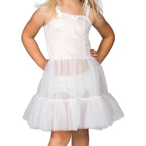 I.C. Collections Little Girls White Bouffant Sweetheart Slip Petticoat, 2T - 6X