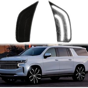 R&F Auto Smoked Lens LED Side Marker Light Compatible with 2021-2024 Yukon XL/Denali/Tahoe/Suburban/Escalade/Escalade ESV Driver Passenger Sidemarkers Lamp Front Bumper Turn Singal Lights