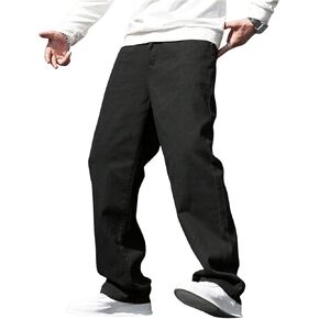 Verdusa Men's Loose Jeans High Waist Wide Leg Baggy Denim Pants