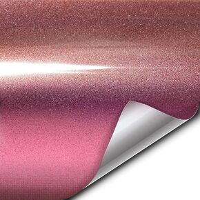 VViViD+ Gloss Metallic Rose Gold Vinyl Car Wrap Film Roll (1ft x 5ft)