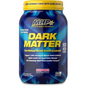 MHP Dark Matter Post Workout, Recovery Accelerator, w/Multi Phase Creatine, Waxy Maize Carbohydrate, 6g EAAs, Blue Raspberry, 20 Servings, 55.04 oz