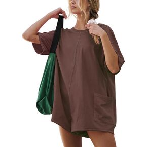 Women's T-Shirt Romper Hot Shot Tee Romper Tee Shirt Rompers Summer Athletic Rompers for Women 2024
