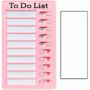 Chore Chart for Teens, ADHD Planner for Adults, Homework Planner and ADHD Planner Length 7.9" Width 4.7" Height 0.25" with an Erasable Whiteboard Paper, an Erasable Pen (White)