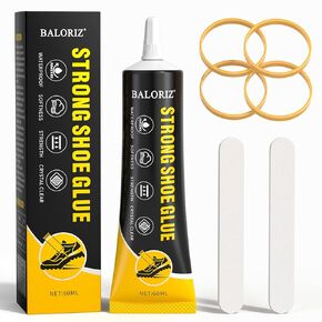 Shoe Glue, 60ml Shoe Glue Sole Repair Heavy Duty Adhesive, Boot Glue Shoe Heel Repair, Bonding Various Materials for Repairing Sneaker Shoe, Climbing, Boot, Leather
