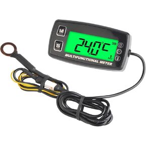 Yooreal Digital Water Temperature Gauge Meter,Small Gasoline Engine Tachometer,Waterproof for Lawn Mower Tractor Generator Compressor Outboards Motor Marine Snowmobile