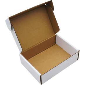 25 Pack 6x6x2 Inch Small White Shipping Boxes - Recyclable Corrugated Mailers for Storage, Packaging, Mailing, Gift Boxes, E-Commerce, Lightweight & Durable