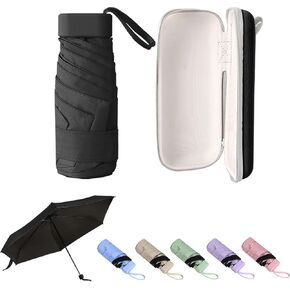 Umbrella Small Mini Umbrella, Lightweight Folding Compact Travel Umbrella Portable Parasol for Backpack Purse - Sun & Rain Pocket UV Umbrellas for Kids Girls Boys Women