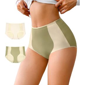 High Waist Underwear For Women Seamless Slight Tummy Control Panties Butt Lifting Panties No show Comfy Briefs 2 Pack