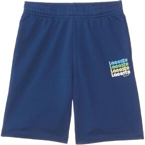 Lacoste Boys' Colorful Wording Graphic Drawstring Shorts