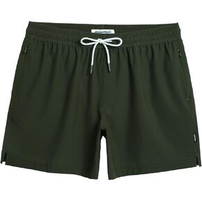 maamgic Mens Swim Trunks 5" Quick Dry Beach Shorts Stretch Swimming Trunks Shorts with Mesh Lining Zip Pockets