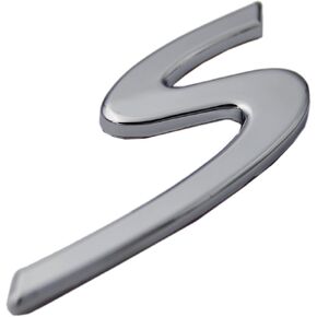 Zorratin Large red S S Letter Rear Trunk Boot Lid Hatch Tailgate Emblem Badge for Porsche 911 Cayenne carrera turbo panamera boxster