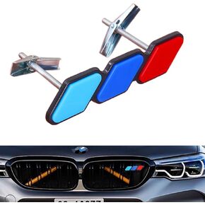 compatible bmw grill m-color emblem front grille badge no removal grille or Hood fit most of bmw model 1 2 3 4 5 6 7 8 series X1 X2 X3 X4 X5 X6 X7 Z4 accessories