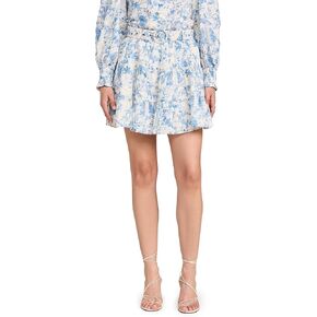 تنورة قصيرة بطبقات وحزام بطباعة رقمية للسيدات من English Factory in Kuwait