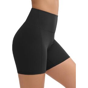 THE GYM PEOPLE Women's Workout Yoga Shorts High Waist Tummy Control Athletic Running Biker Shorts 5"