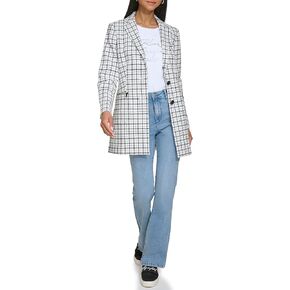 KARL LAGERFELD Women's Plaid Tweed Blazer