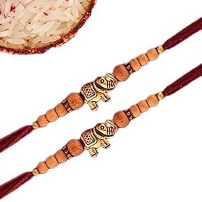 Rakhi for Brothers Om Design Rakhi | Golden Silver Designer OM Rakhi | Om Rakhi Bracelet | Raksha Bandhan Gift for Brother | Rakhi Set for Brother