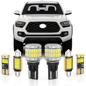 استبدال مجموعة الإضاءة الداخلية BMT xms LED لسيارة Toyota Tacoma 2016-2022,6000K حزمة مصابيح LED بيضاء رائعة + مصابيح عكسية احتياطية، 13 قطعة