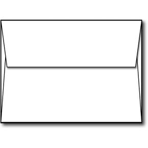 White 4x6 Envelopes for Invitations and Photos - A4 Envelopes (4 1/4" x 6 1/4") - Heavyweight 70lb Stock (50 Pack)