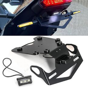 Tenere 700 2019-2022 Rear Fender Eliminator Bracket Motocycle License Plate Holder with Tail Tidy led Lights for Y.amaha TENERE 700 Rally T7 XTZ 690 XTZ 700 2019 2020 2021 2022 - Black