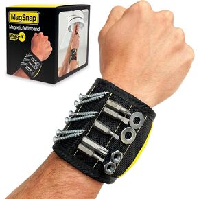 MagSnap Magnetic Wristband by Wrap-It Storage - Wrist Magnet Tool Belt and Screw Holder - Great Tool Gift for Dad