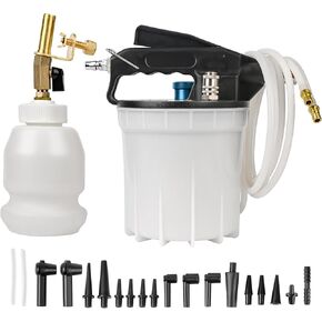 2LVacuum Brake Bleeder Air Brake Bleeder Kit with 2L Brake Fluid Extractor and 1L Refilling Bottle, Pneumatic Vacuum Bleeder Tool Kit for Auto Car Truck Us
