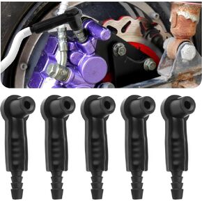 5PCS Brake Bleeder Adapter Kit,Professional Brake Bleeder Vacuum Pump Pipe Connectors Kit,Practical Connect Brake Bleeder Hose Exchange Tool for Quick Brake Fluid Change (Blue)