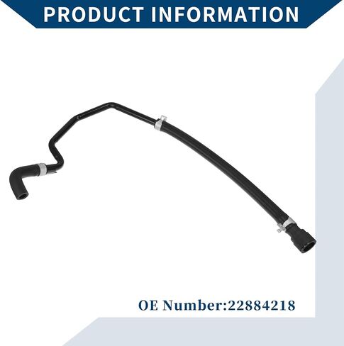 No.22884218 HVAC Heater Hose Assembly for GMC Sierra 1500 4.3L 2001-2013 / Inner Heater Water Outlet Hose/Durable Metal / 1 Pcs Black in Saudi Arabia