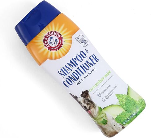 Arm & Hammer for Pets 2-In-1 Shampoo & Conditioner for Dogs | Dog Shampoo & Conditioner in One | Cucumber Mint, 20 Ounce Bottle Dog Shampoo and Conditioner for All Dogs in Kuwait