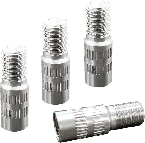 4PCS 19mm Valve Cap Stem Extenders, Screw-on Car Tire Valve Stem Extensions, Universal Nickle Plated Brass Wheel Tire Caps Extender Adapter for Car Truck Motorcycle Bike in Saudi Arabia