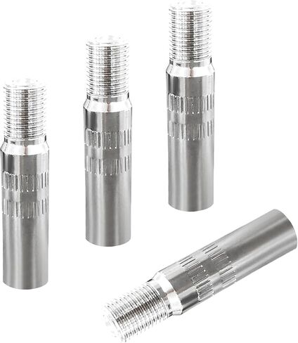4PCS 19mm Valve Cap Stem Extenders, Screw-on Car Tire Valve Stem Extensions, Universal Nickle Plated Brass Wheel Tire Caps Extender Adapter for Car Truck Motorcycle Bike in Saudi Arabia