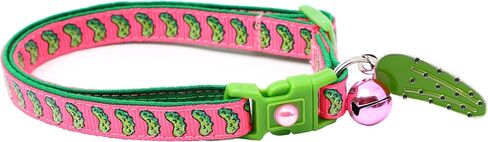 Pickle Cat Collar with Bell | Safety Breakaway Collar | Adjustable Large Size or Kitten Collar (Small(10lbs & Less), Blue) in Saudi Arabia