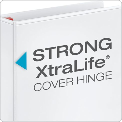 Cardinal Performer 3-Ring Binder, 4", Locking Slant-D Rings, 890-Sheet Capacity, ClearVue Presentation Binder, Nonstick, PVC-Free, White (19050) in Saudi Arabia