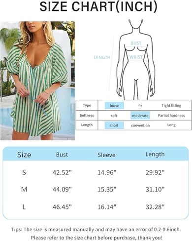 ثوب فضفاض صيفي مخطط للنساء من KEOMUD موضة 2024 فضفاض غير رسمي منتفخ وأكمام قصيرة ورقبة واسعة وأرجل قصيرة بذلة in Kuwait