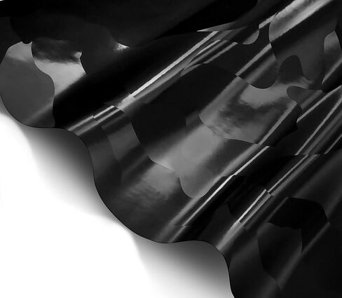 VViViD+ 2020 Edition Black Stealth Large Sized Pattern Camouflage Vinyl Car Wrap Roll (1ft x 5ft) Self Adhesive Film Air Release Technology, Scratch Resistance, Protective Liner, Bubble-Free in Saudi Arabia