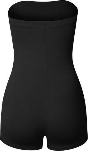Womens Sexy Slim Fit Shapewear Strapless Bodycon Tube Romper Bodysuit in Saudi Arabia
