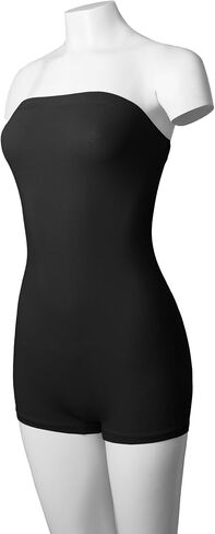 Womens Sexy Slim Fit Shapewear Strapless Bodycon Tube Romper Bodysuit in Saudi Arabia