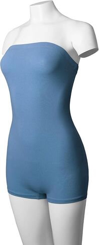 Womens Sexy Slim Fit Shapewear Strapless Bodycon Tube Romper Bodysuit in Kuwait